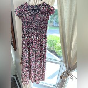 Floral Maxi (L) Navy/Pink